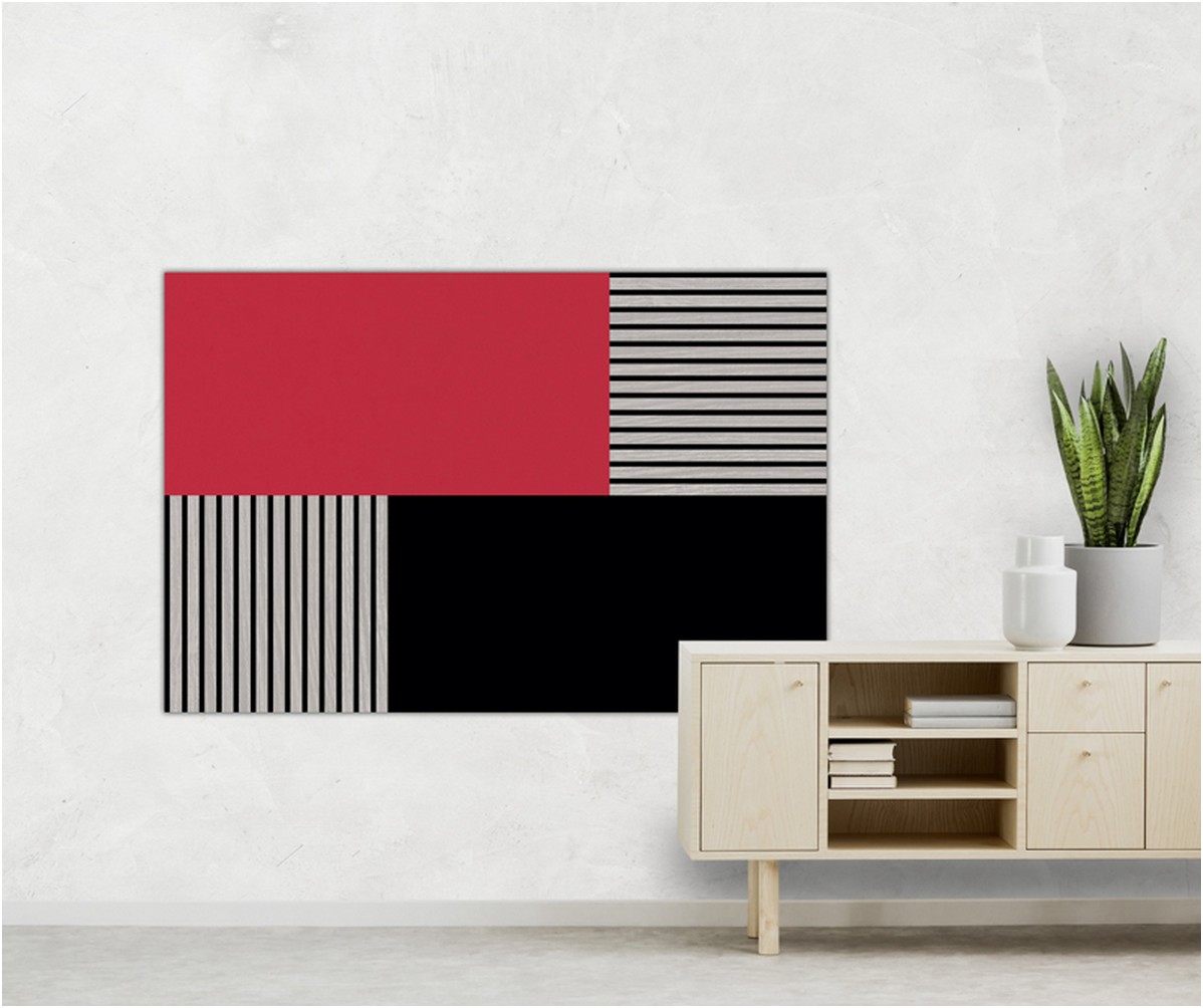 Wandpaneel Jangal Modular Wall PET 11200B Red 52 x 104 cm