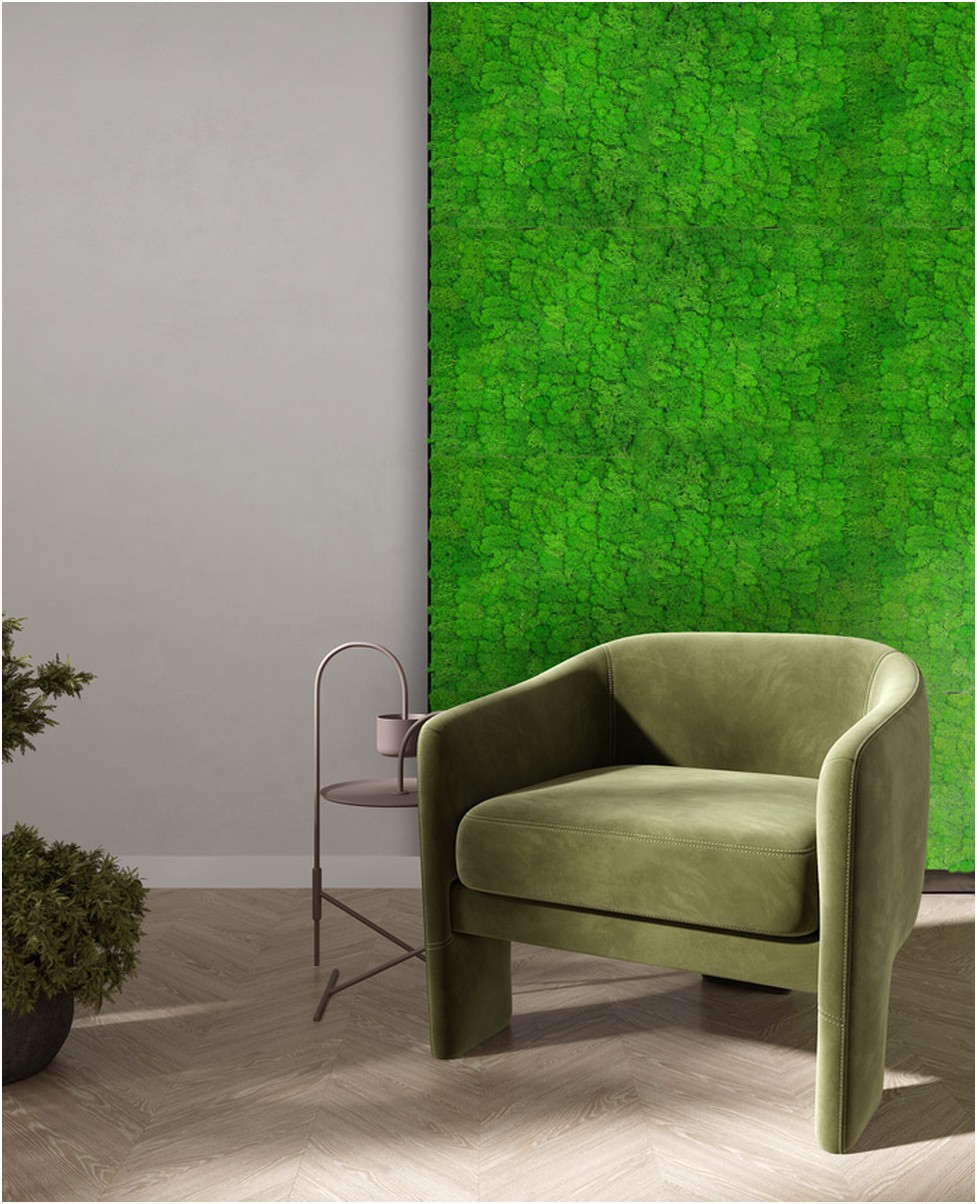 Wandpaneel Jangal Modular Wall 11101 Rich Green Moos 52 x 52 cm