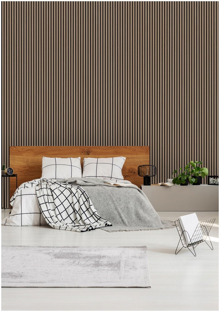 Wandpaneel Jangal Solid 10000 Walnut MDF Furnier (2400x600x22mm)