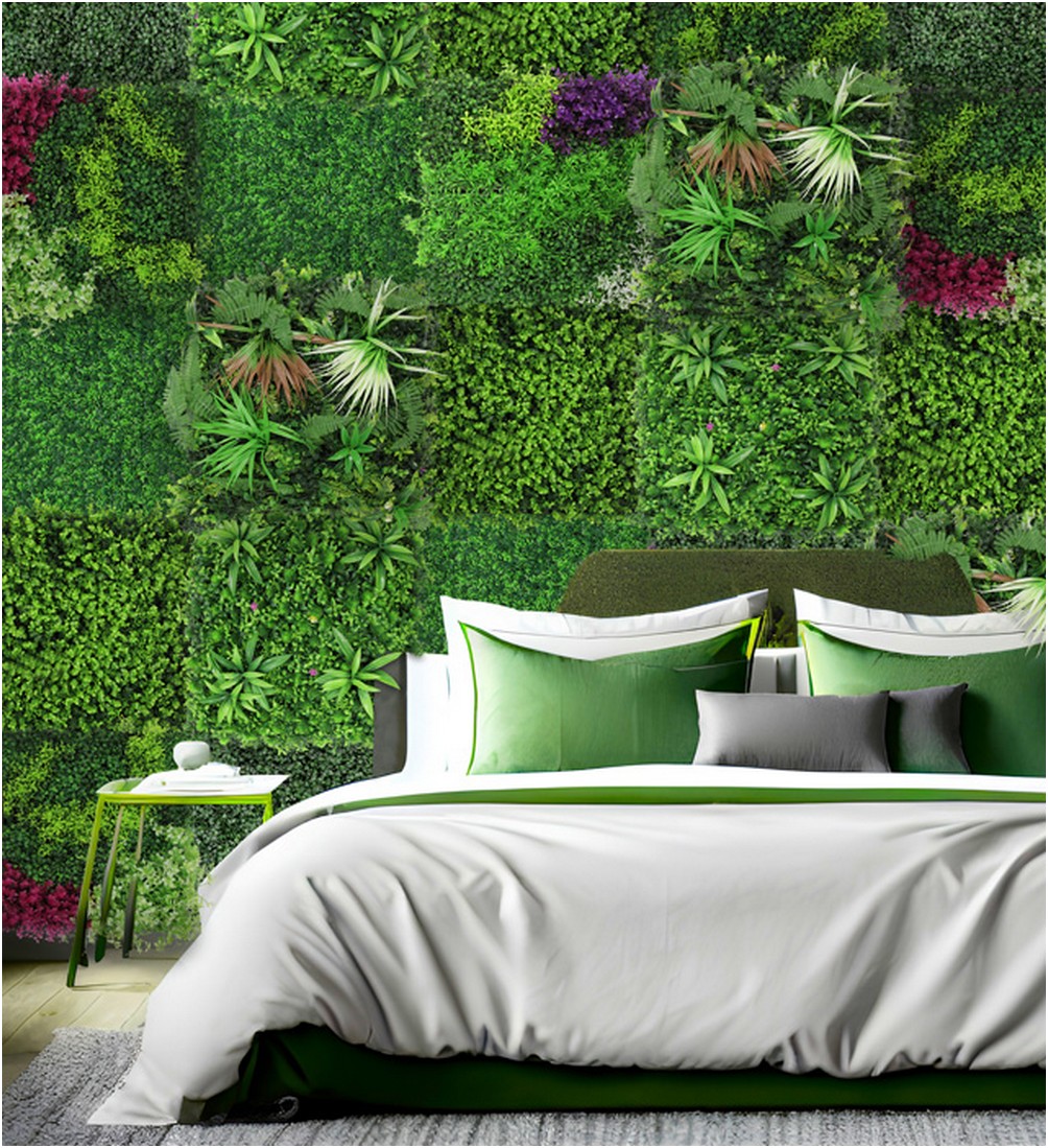 Wandpaneel Jangal Modular Wall 11112 Mixed Green Design Buxus 52 x 52 cm