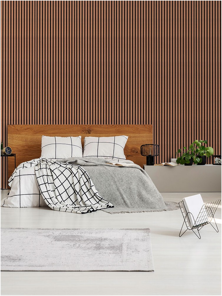 Wandpaneel Jangal Solid 10003 Teak MDF Furnier (2400x600x22mm)