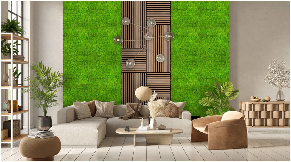 Wandpaneel Jangal Modular Wall 11102 Bright Green Moos 52 x 52 cm