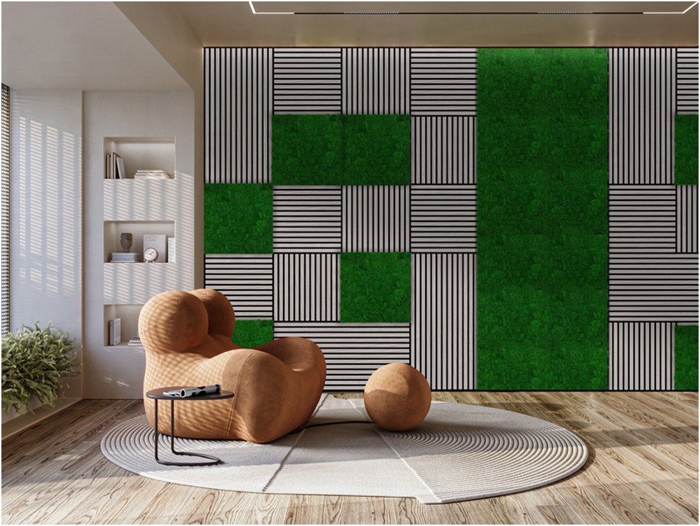 Wandpaneel Jangal Modular Wall 11100 Nature Green Moos 52 x 52 cm