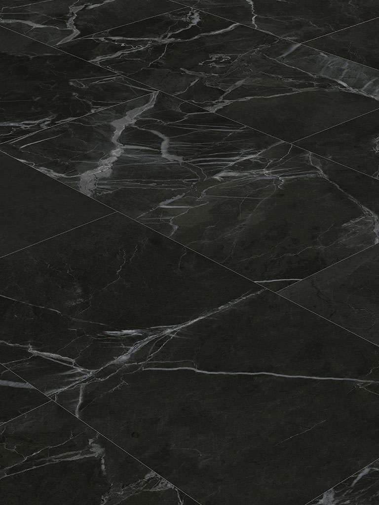 Click-Vinyl 3580 Black Marble Fliese inkl. Trittschalldämmung