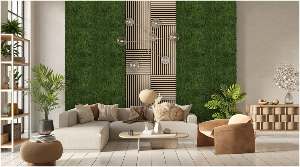 Wandpaneel Jangal Modular Wall 11103 Dark Green Moos 52 x 52 cm