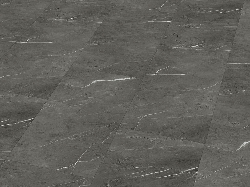 Click-Vinyl 3579 Grey Marble Fliese inkl. Trittschalldämmung