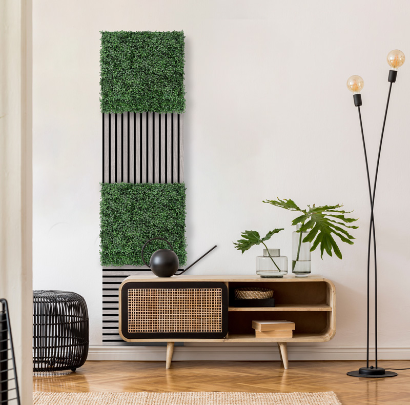 Wandpaneel Jangal Modular Wall 11113 dark green design buxus 52 x 52 cm