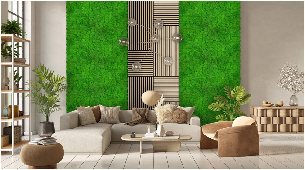 Wandpaneel Jangal Modular Wall 11101 Rich Green Moos 52 x 52 cm