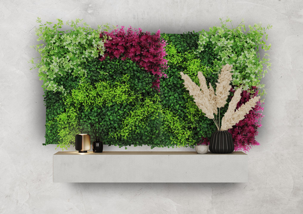 Wandpaneel Jangal Modular Wall 11119 pink mixed flora 52 x 52 cm